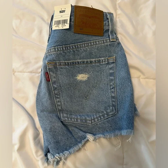 Levi's 501 Distressed Denim Shorts BNWT